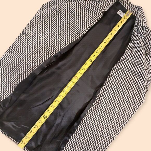 Vintage Italian Firma Wool Blend Plaid Pea Coat - Picture 6 of 8